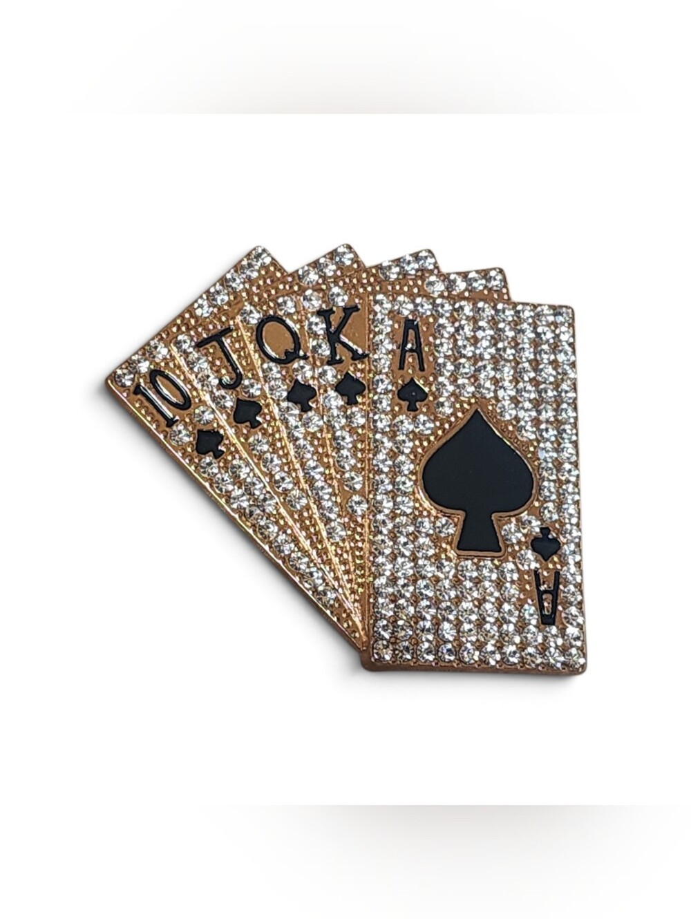♠️ ✨️Rhinestone Playing Cards Brooch